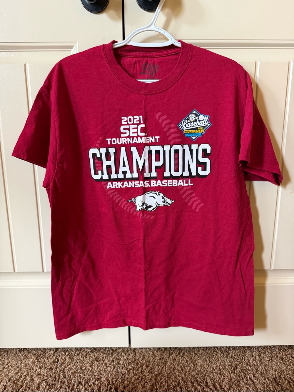 Arkansas Baseball 2021 SEC Champions Graphic Tee